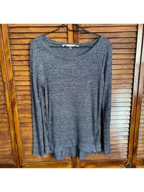 Rachel Roy Women's Long Sleeve Top - Side Accent Zippers - Size Small